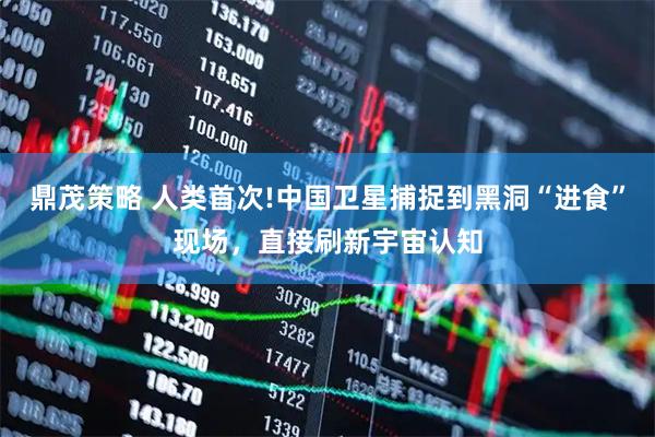 鼎茂策略 人类首次!中国卫星捕捉到黑洞“进食”现场，直接刷新宇宙认知